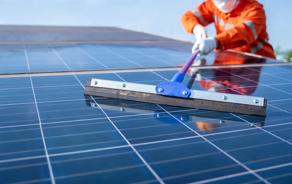 Solar panels on a residential roof