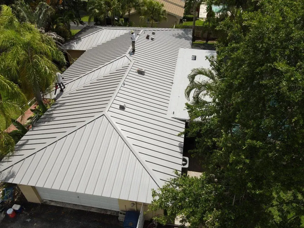 Roof replacement in progress