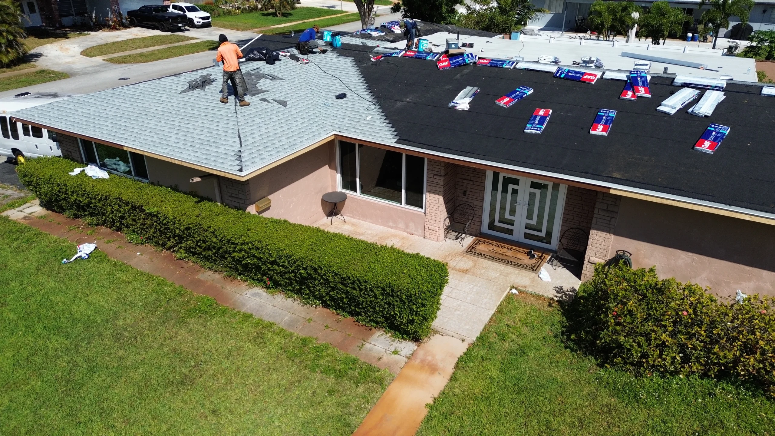 Roof installation at 7481 Plantation
